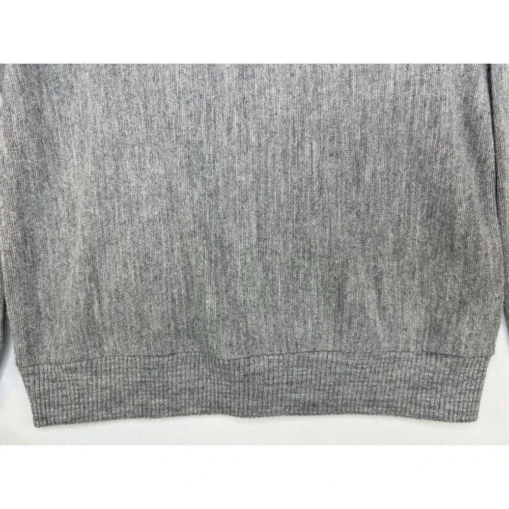 Vtg Arnold Palmer Gray Acrylic Union Made Cardigan Sweater Grandpa Large